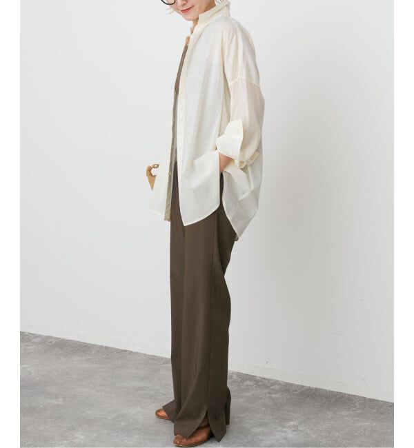 Spick and Span「《追加》スリットイージーパンツ」|スラックス|