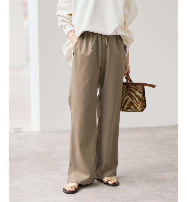 Spick and Span「《追加》スリットイージーパンツ」|スラックス|