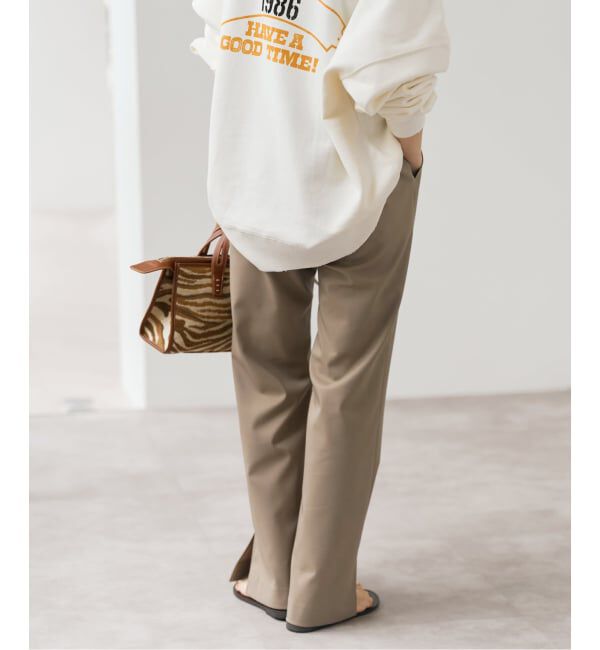 Spick and Span「《追加》スリットイージーパンツ」|スラックス|