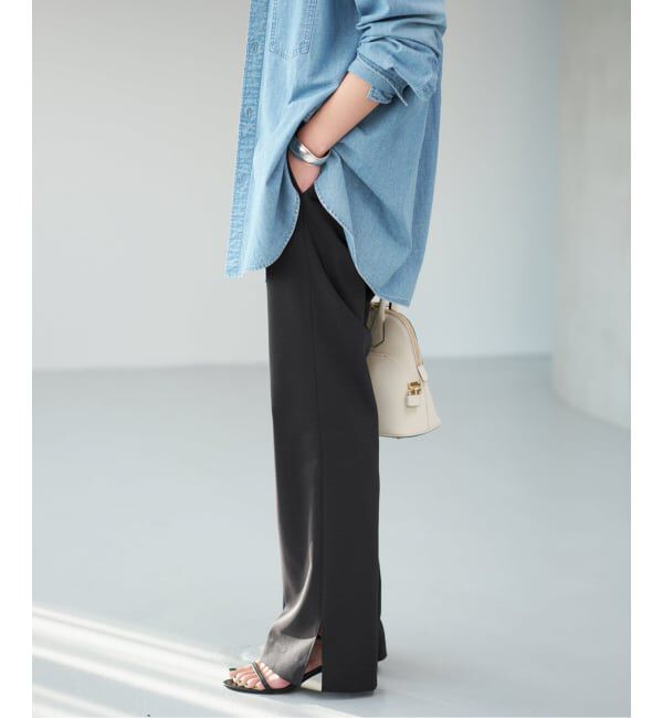 Spick and Span「《追加》スリットイージーパンツ」|スラックス|