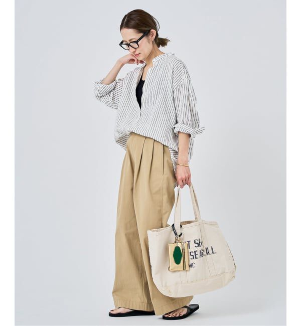 FRAMeWORK「≪追加≫フレンチリネンバンドカラーシャツ 2」|シャツ・ブラウス|