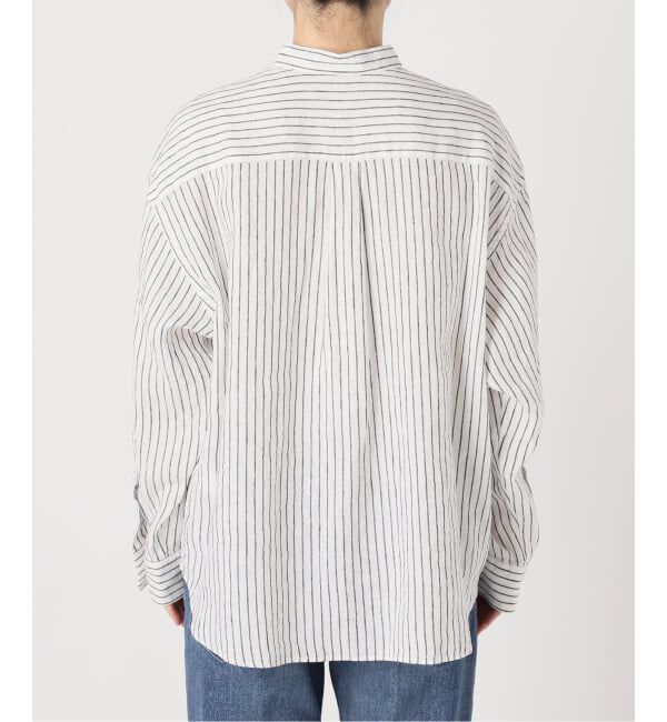 FRAMeWORK「≪追加≫フレンチリネンバンドカラーシャツ 2」|シャツ・ブラウス|