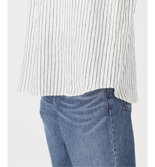 FRAMeWORK「≪追加≫フレンチリネンバンドカラーシャツ 2」|シャツ・ブラウス|