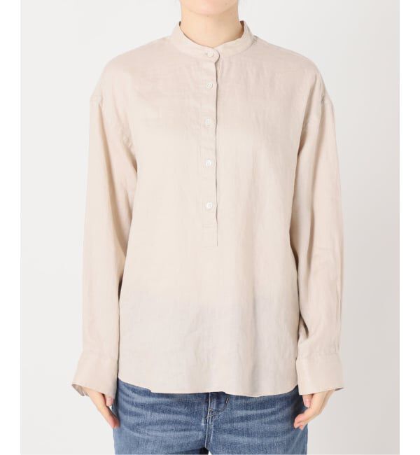 FRAMeWORK「≪追加≫フレンチリネンバンドカラーシャツ 2」|シャツ・ブラウス|