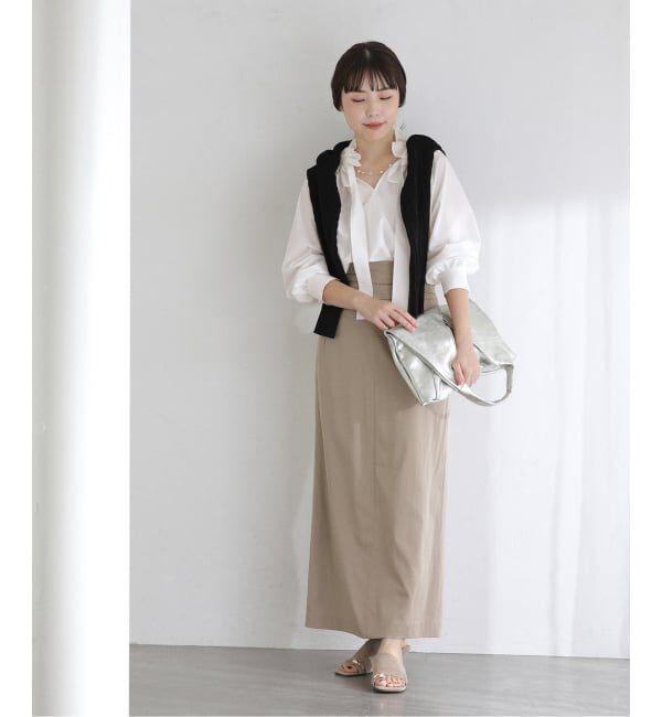  「【洗える】フリルカラーブラウス」|シャツ・ブラウス|