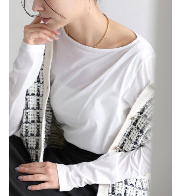  「【洗える】ドレープシアーカットソー」|Tシャツ・カットソー|ホワイト