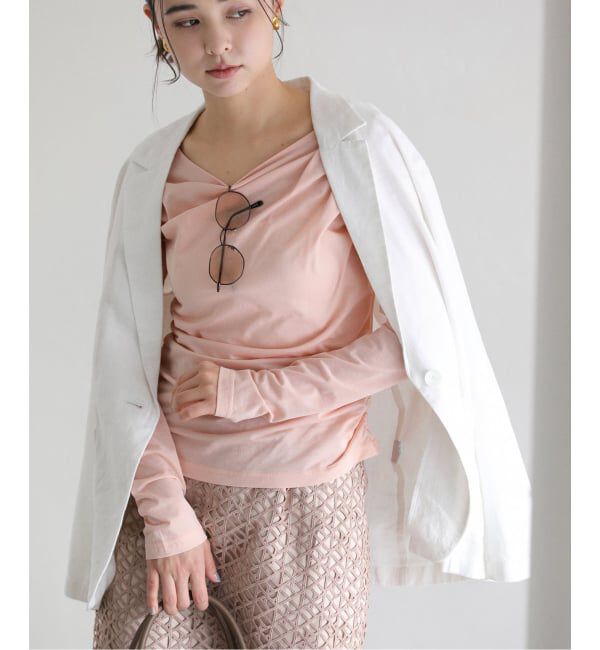  「【洗える】ドレープシアーカットソー」|Tシャツ・カットソー|