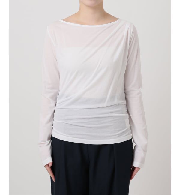  「【洗える】ドレープシアーカットソー」|Tシャツ・カットソー|