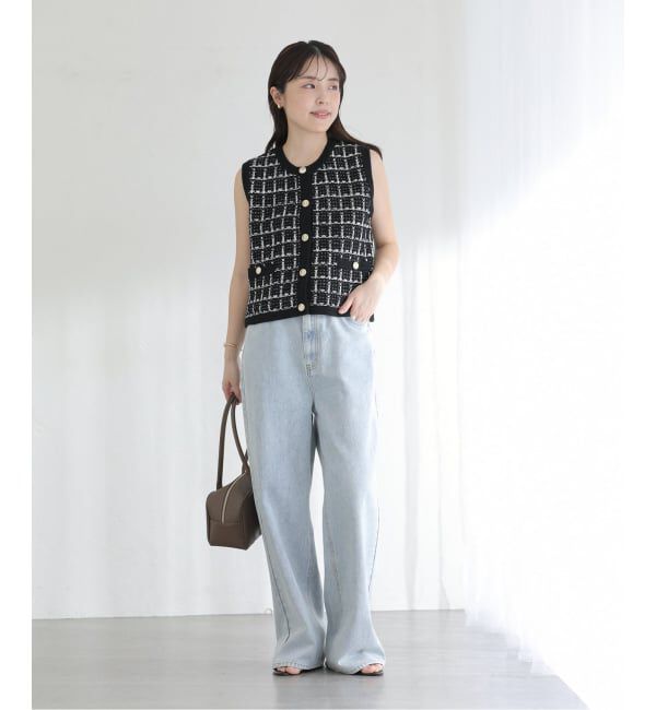  「【洗える】TORRAZZO DONNA/トラッゾドンナ ツィードコットンベスト」|ベスト・ジレ|