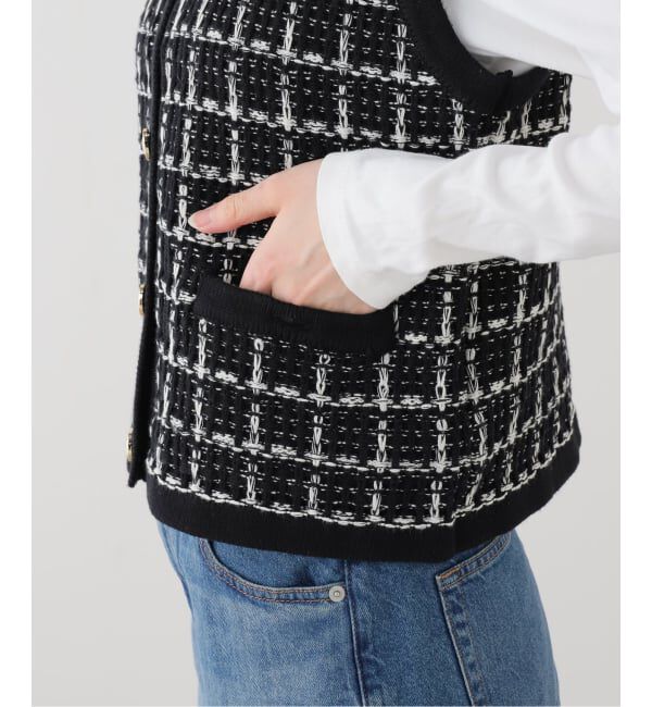  「【洗える】TORRAZZO DONNA/トラッゾドンナ ツィードコットンベスト」|ベスト・ジレ|