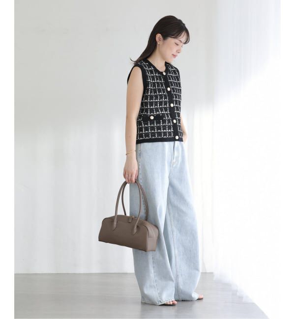  「【洗える】TORRAZZO DONNA/トラッゾドンナ ツィードコットンベスト」|ベスト・ジレ|