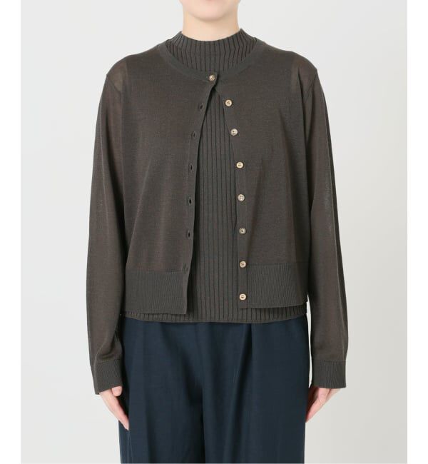  「【洗える】シアーカーデアンサンブル」|ニット・セーター|