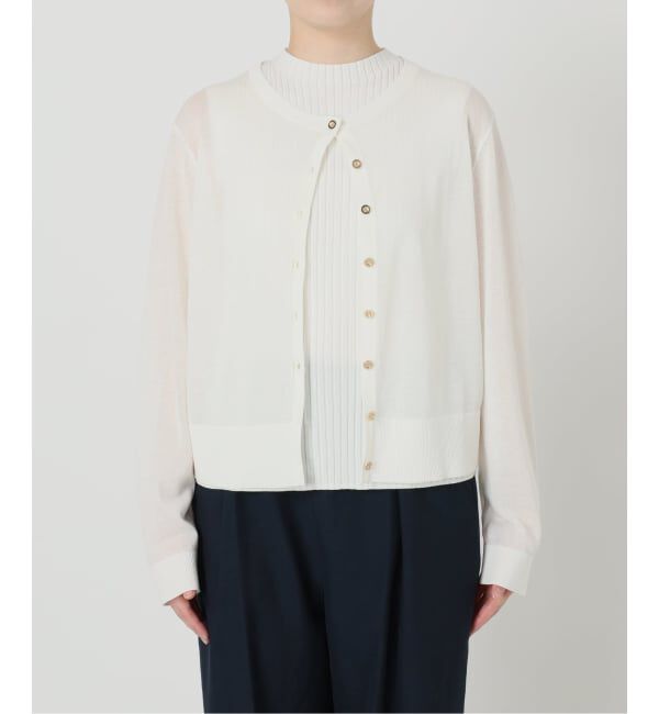  「【洗える】シアーカーデアンサンブル」|ニット・セーター|