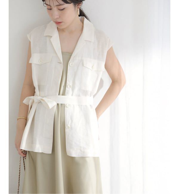  「《予約》【洗える】ワークリネンライトジレ」|その他|