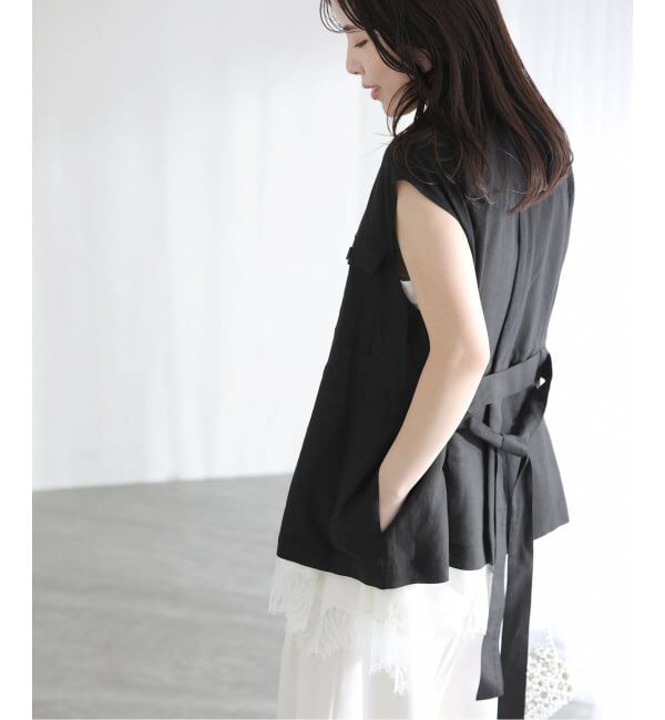  「《予約》【洗える】ワークリネンライトジレ」|その他|