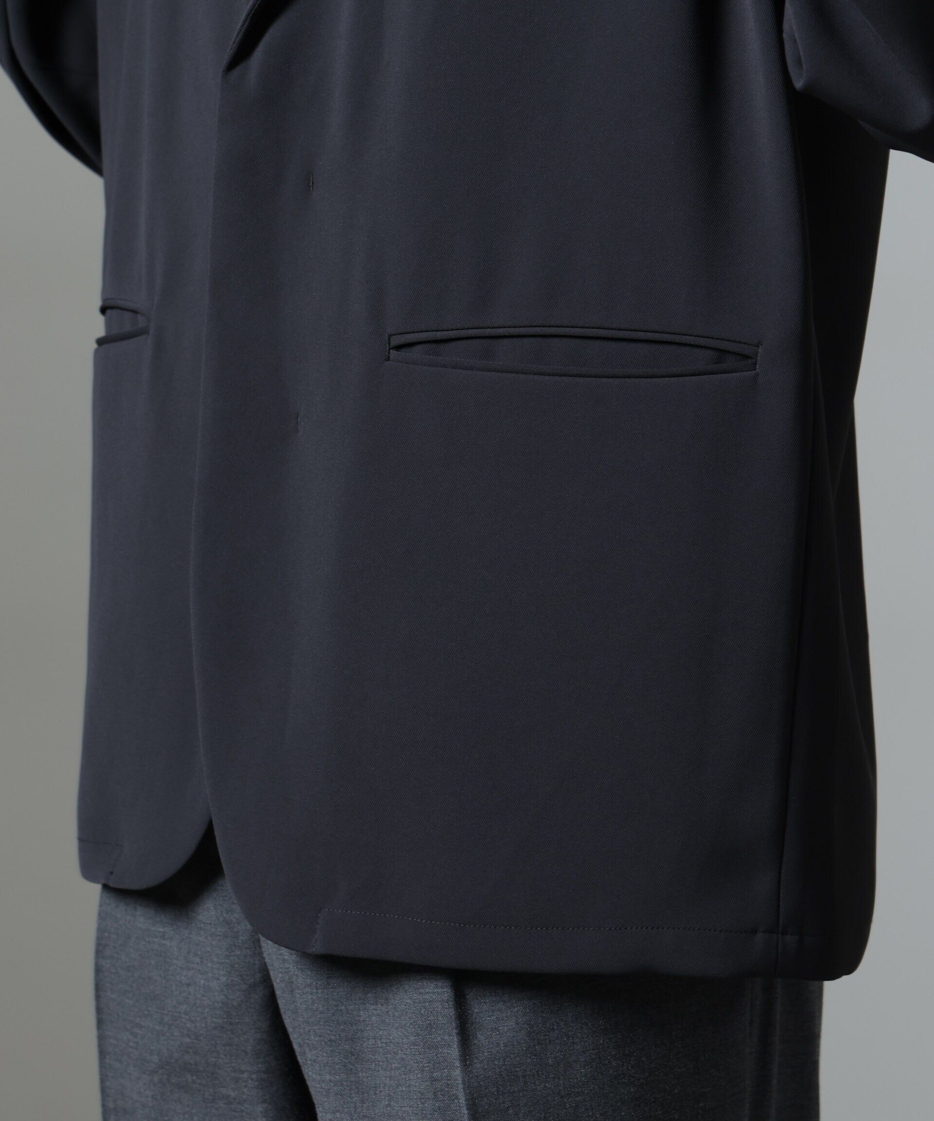 nano･universe「ドレープ ワイドジャケット(セットアップ可)」|テーラードジャケット|