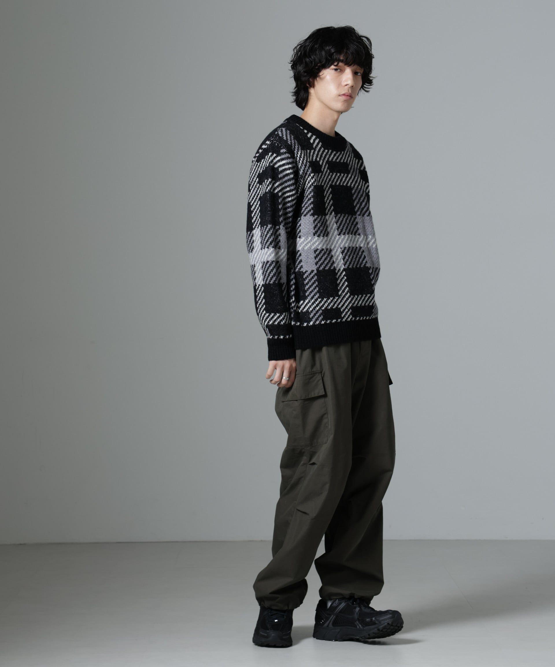 nano･universe「ウールミックスパターンニット」|ニット・セーター|