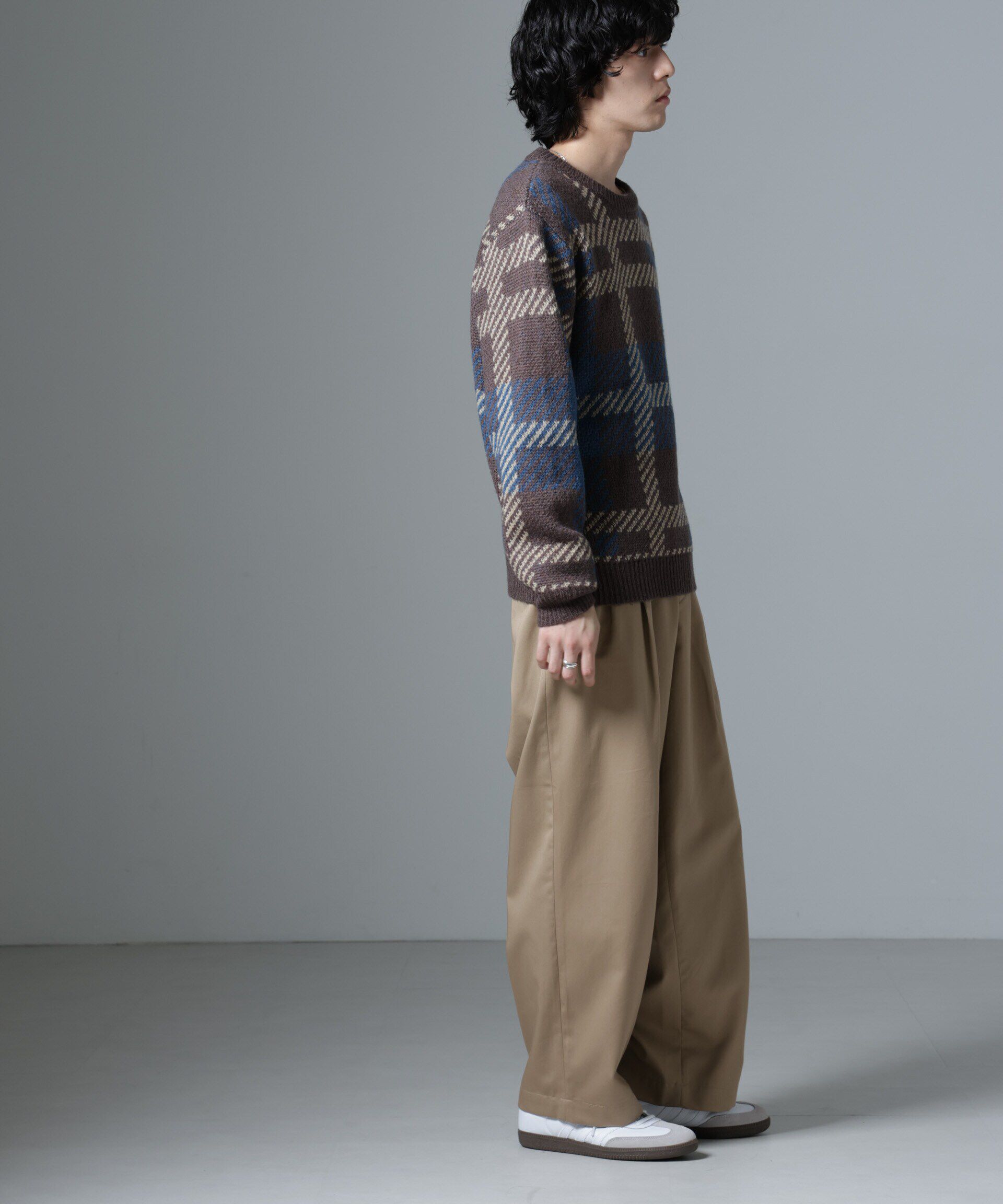nano･universe「ウールミックスパターンニット」|ニット・セーター|