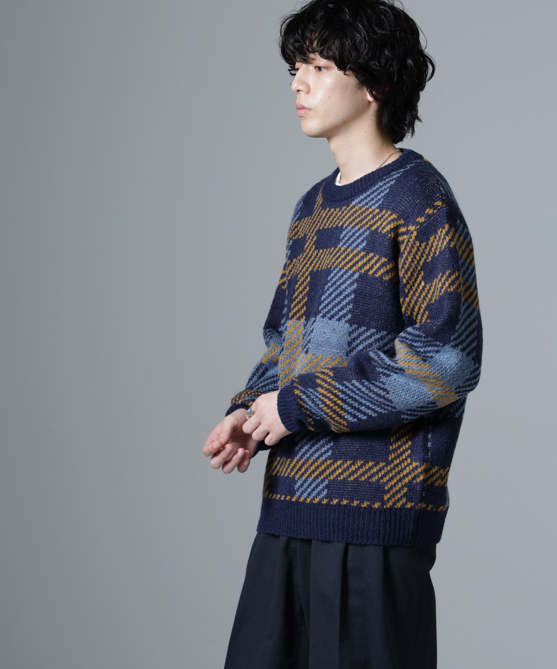 nano･universe「ウールミックスパターンニット」|ニット・セーター|