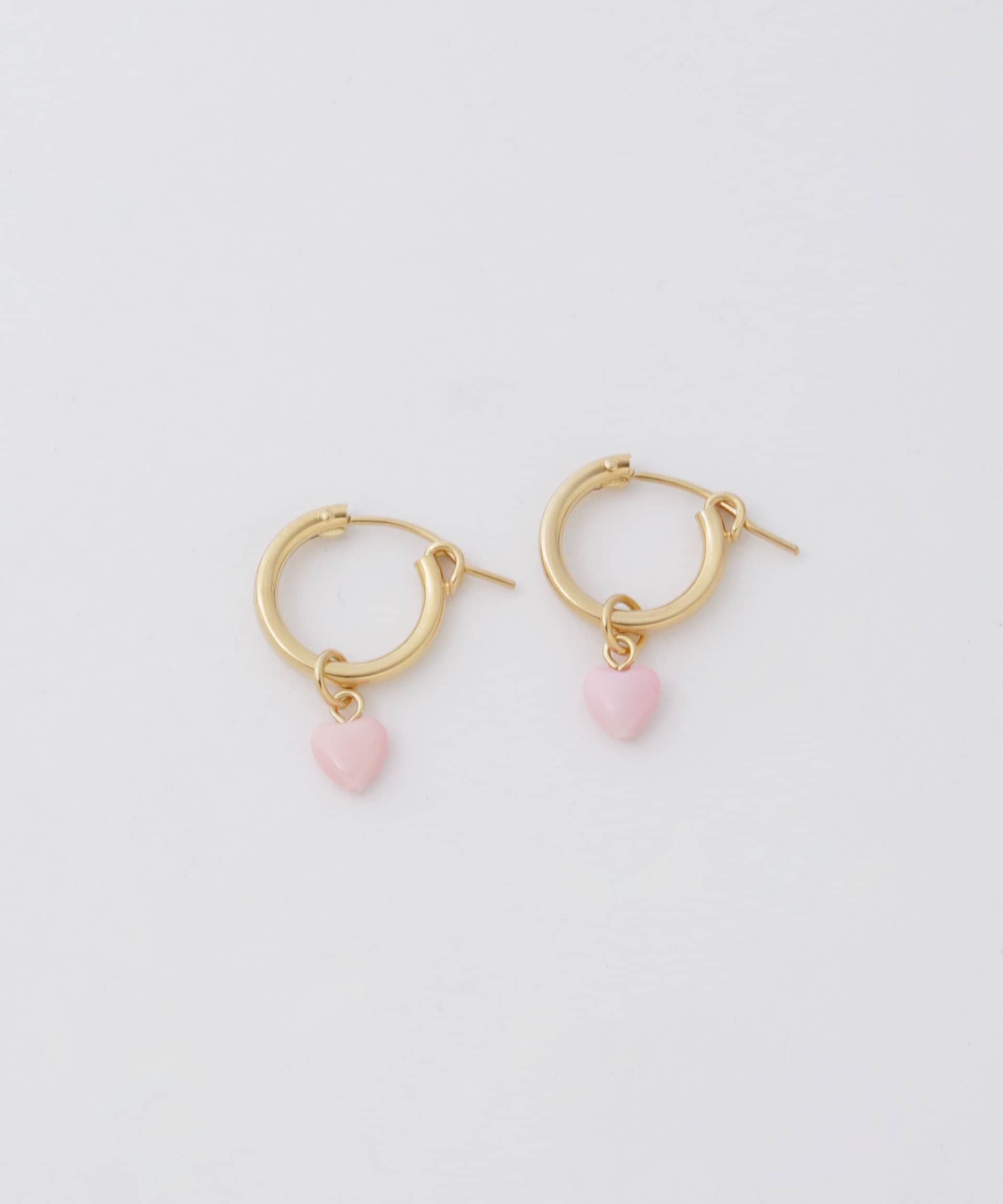 nano･universe「ハートストーンピアス」|ピアス|