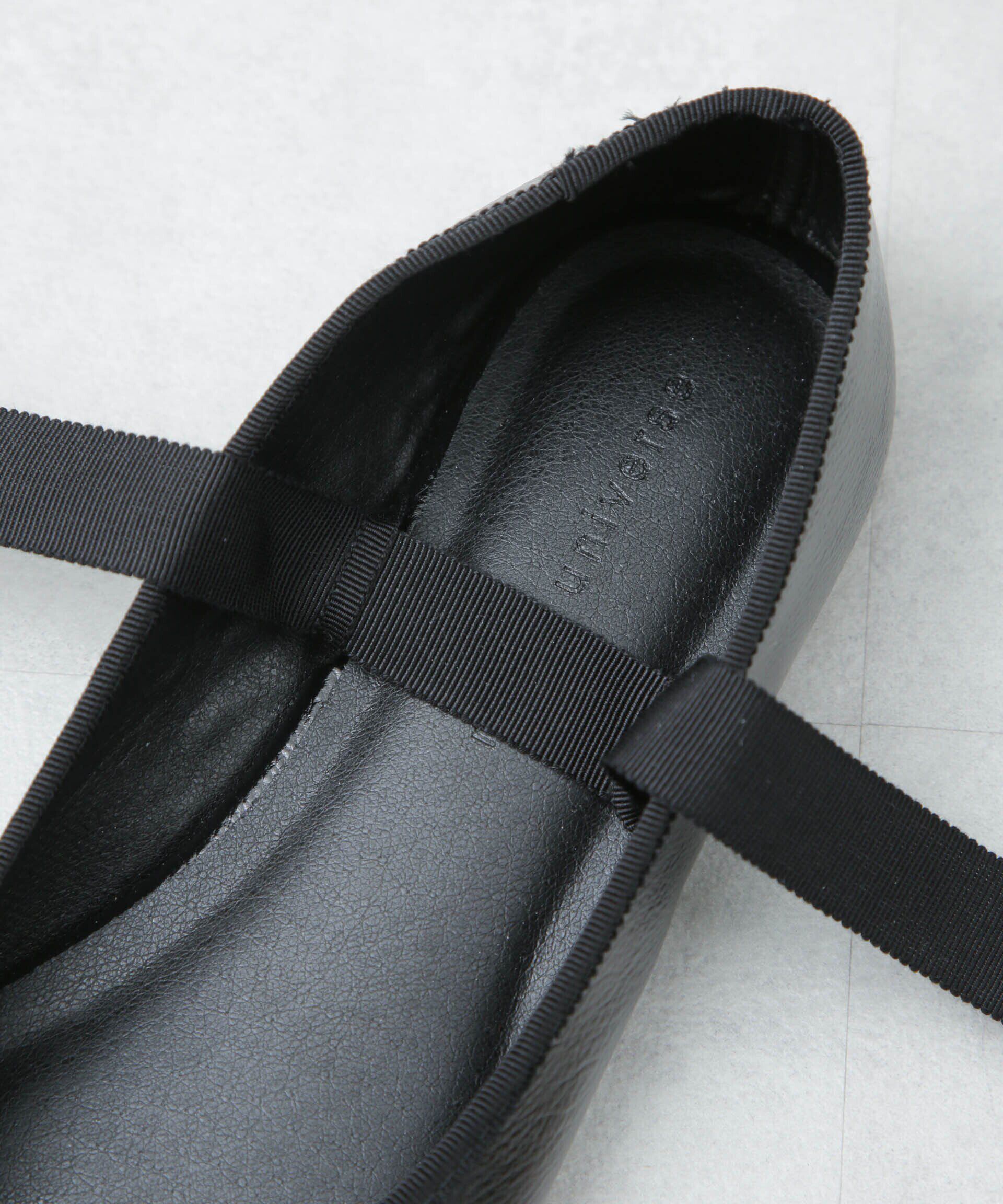 nano･universe「リボン付ラウンドトゥバレエシューズ」|ビジネス・ドレスシューズ|