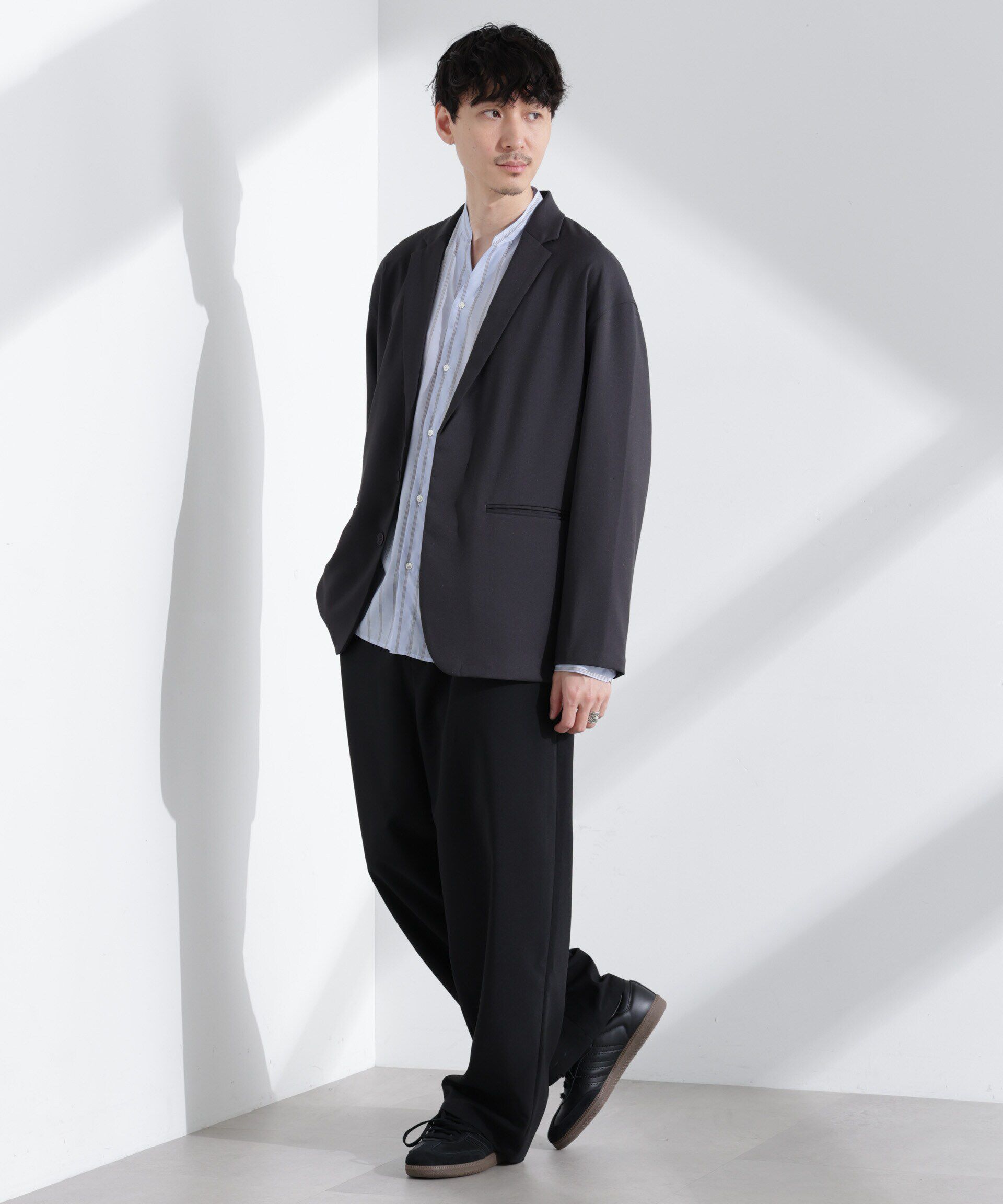 nano･universe「ドレープワイドジャケット（セットアップ可）」|テーラードジャケット|