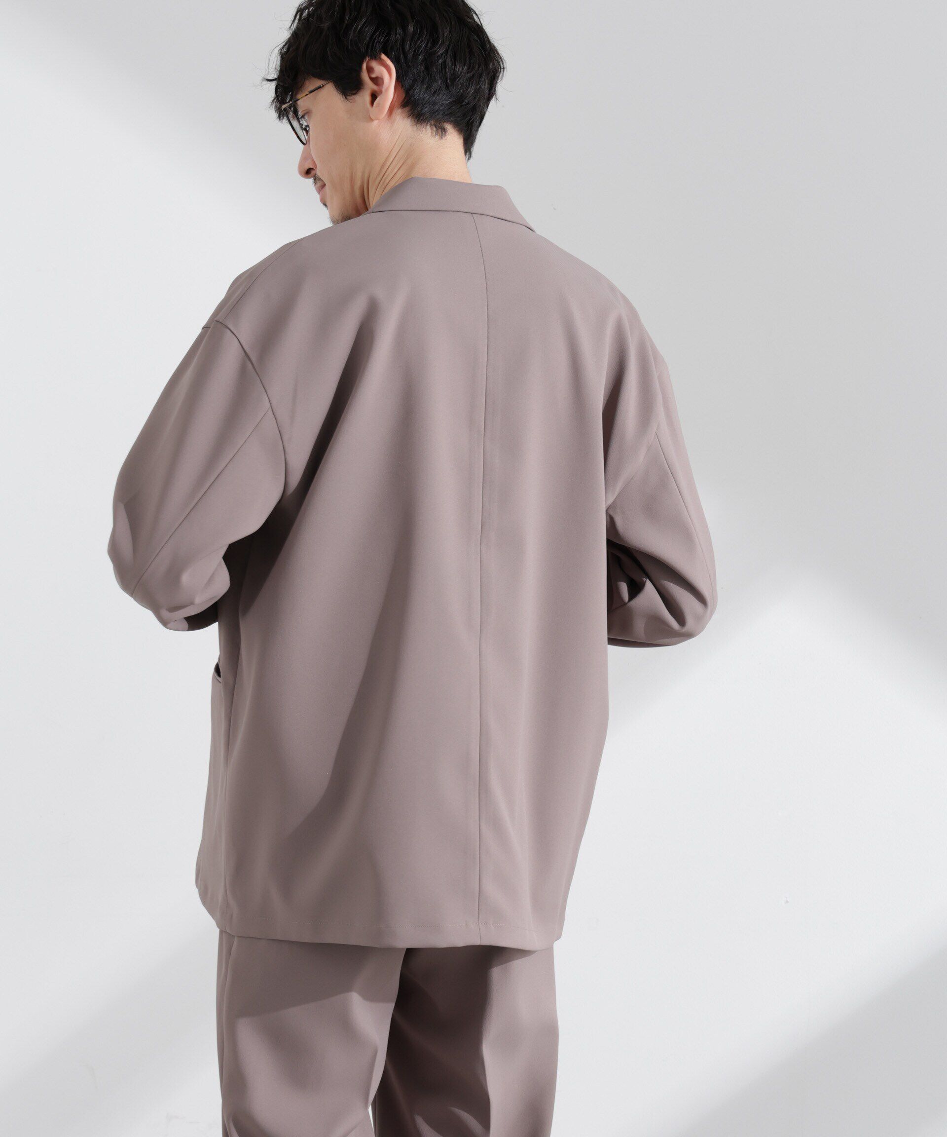 nano･universe「ドレープワイドジャケット（セットアップ可）」|テーラードジャケット|