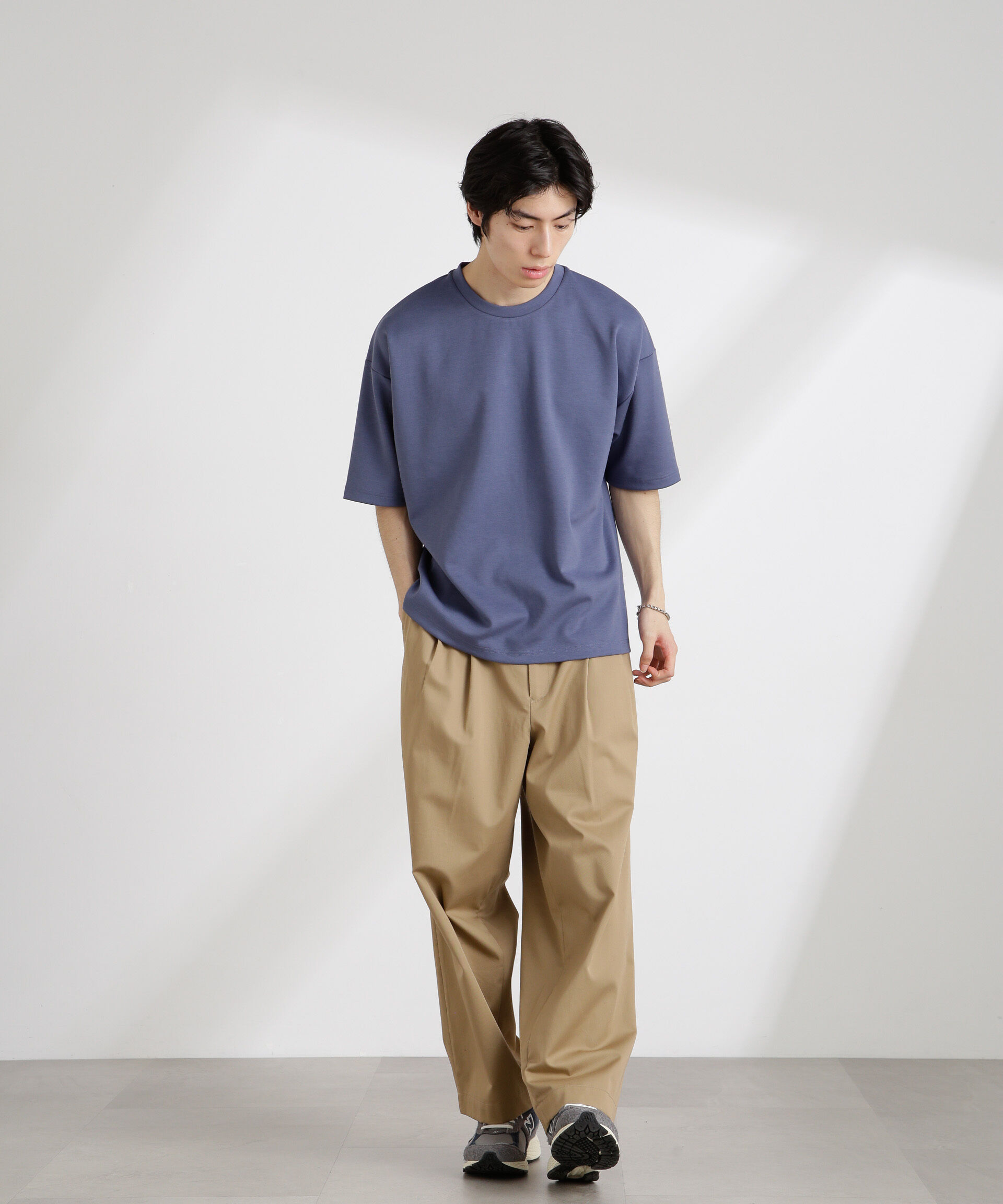 nano･universe「ワイドダンボールTシャツ 半袖」|Tシャツ・カットソー|