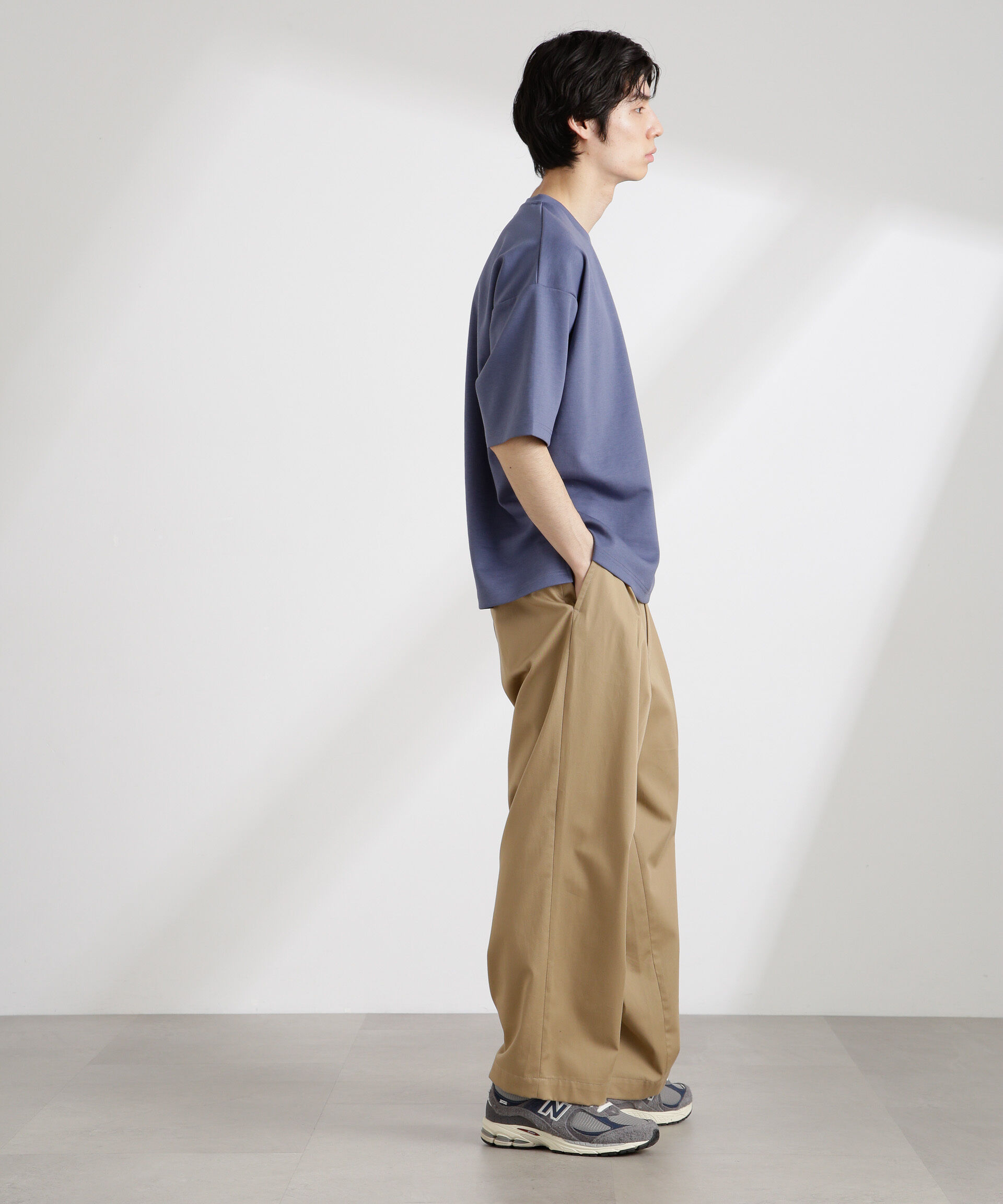 nano･universe「ワイドダンボールTシャツ 半袖」|Tシャツ・カットソー|