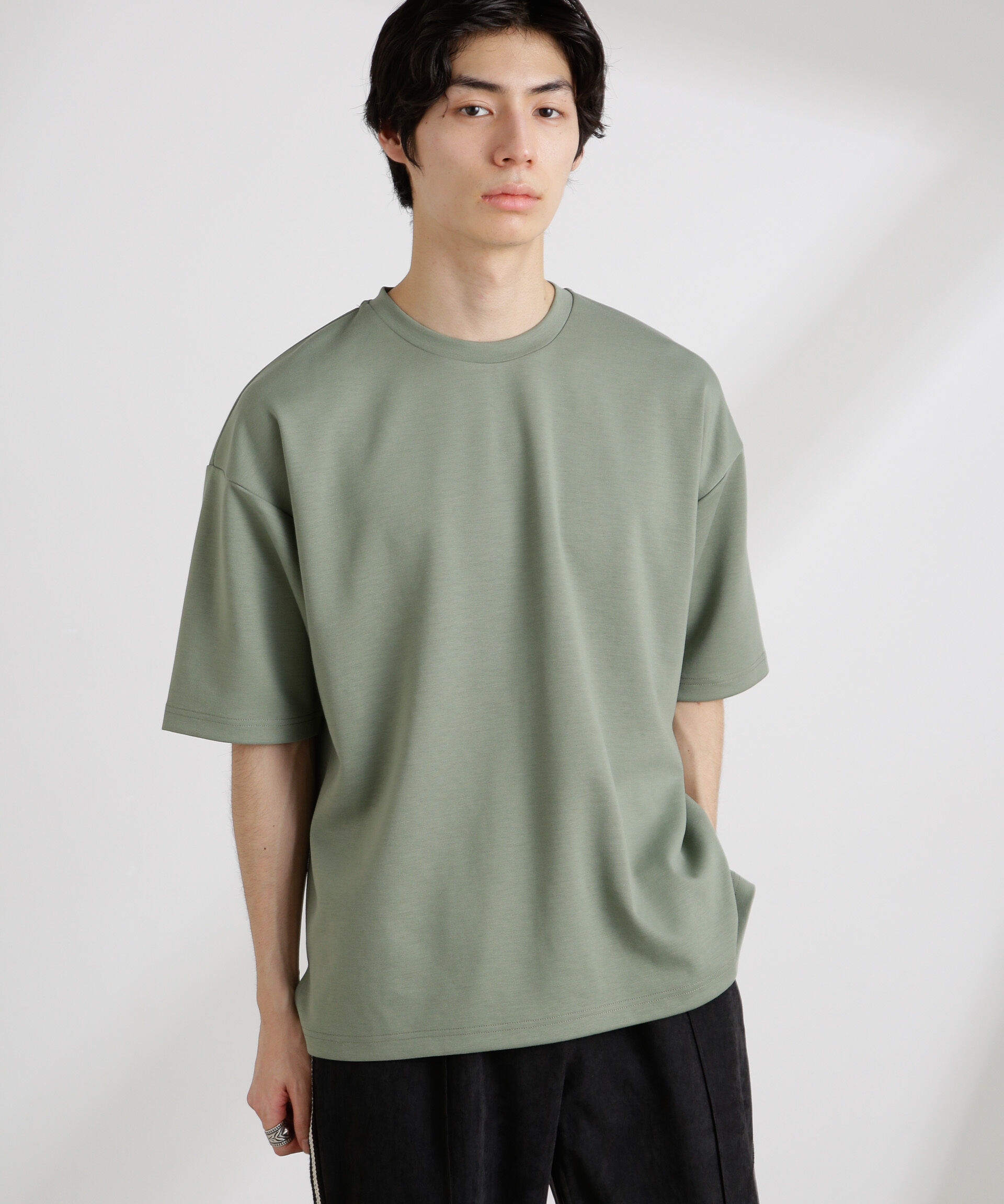 nano･universe「ワイドダンボールTシャツ 半袖」|Tシャツ・カットソー|