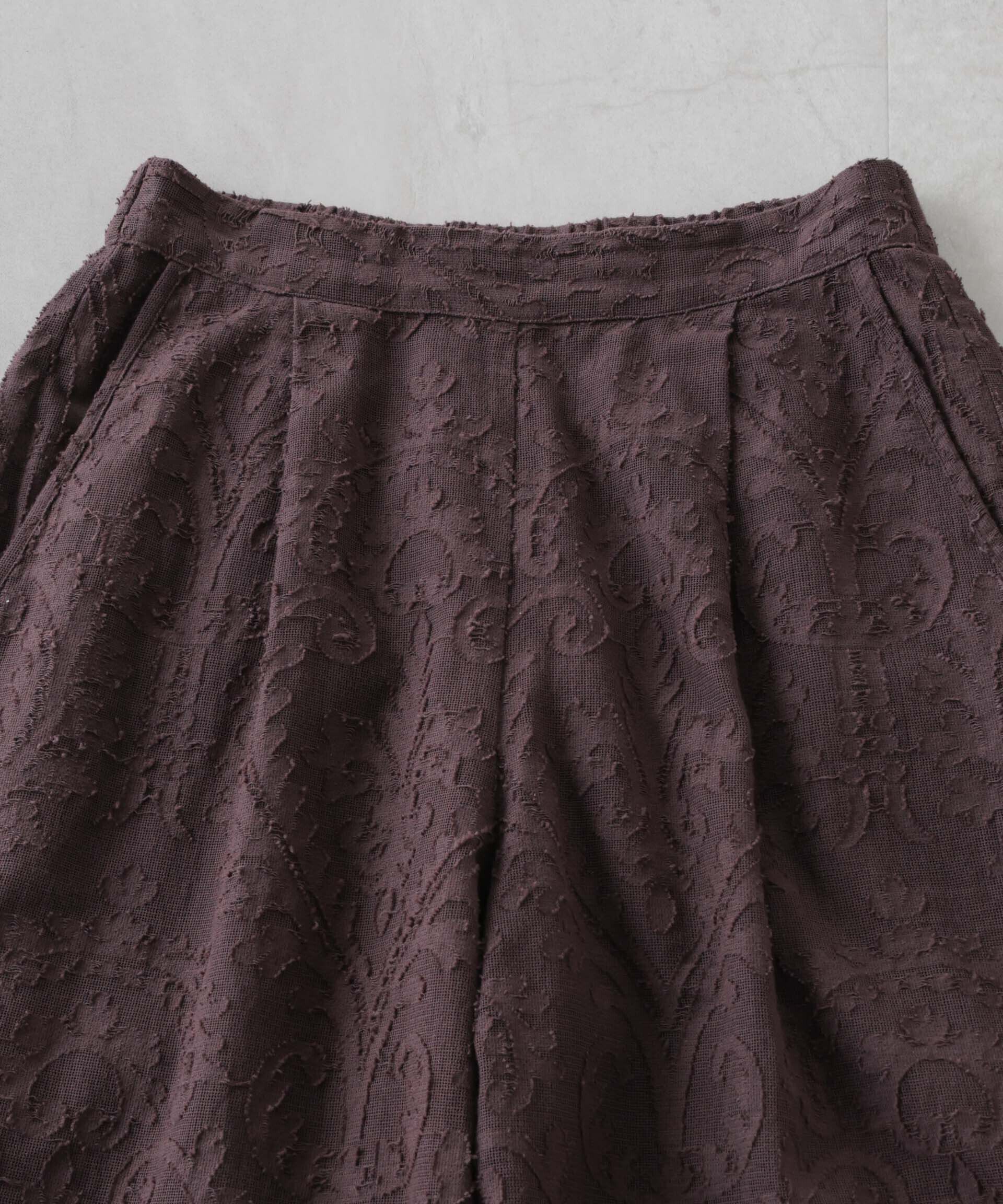 nano･universe「made in india カットワークジャカードパンツ(セットアップ可)」|チノ|