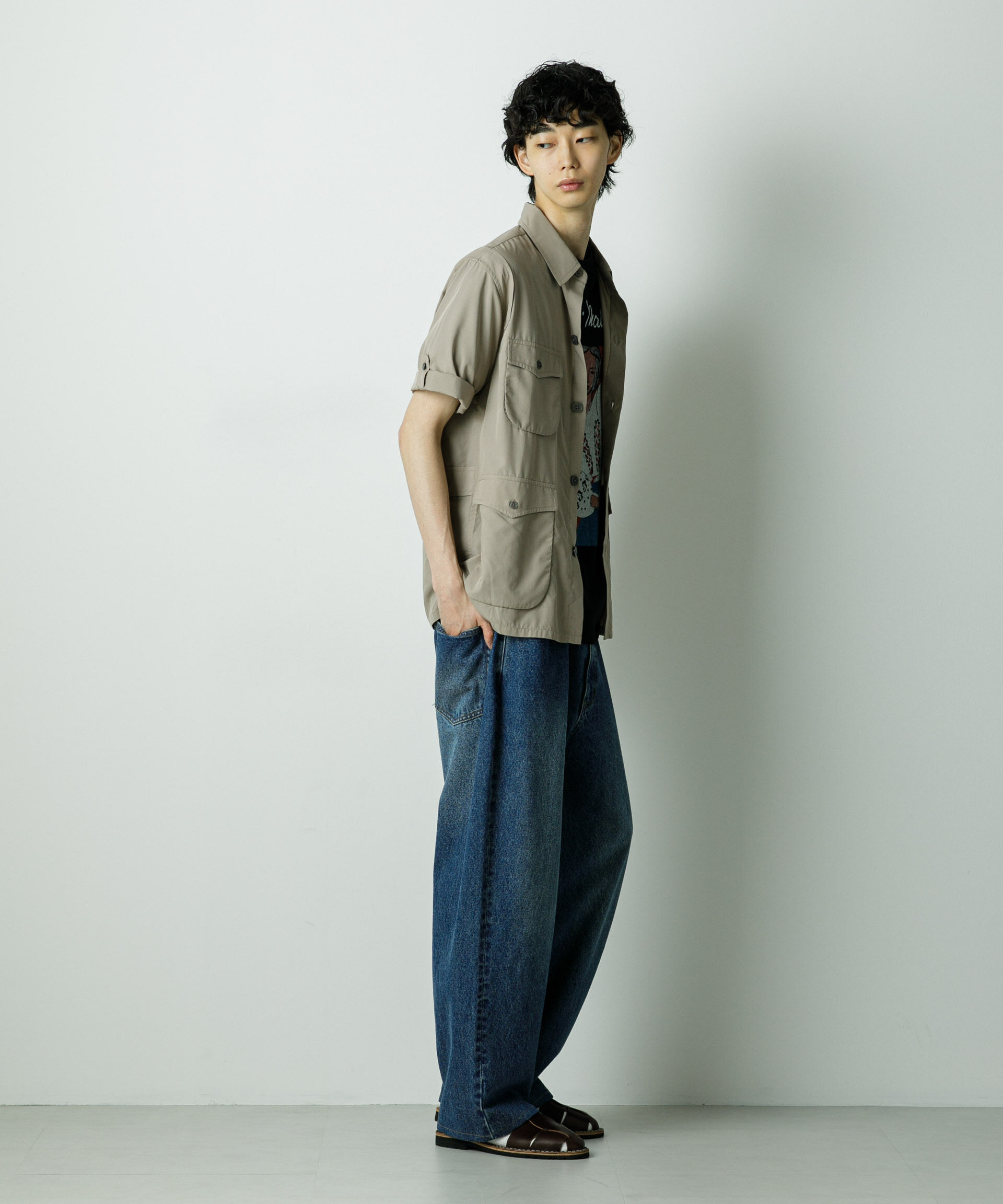 nano･universe「｢HOTEL PALACE｣TRポプリンサファリシャツ」|シャツ・ブラウス|