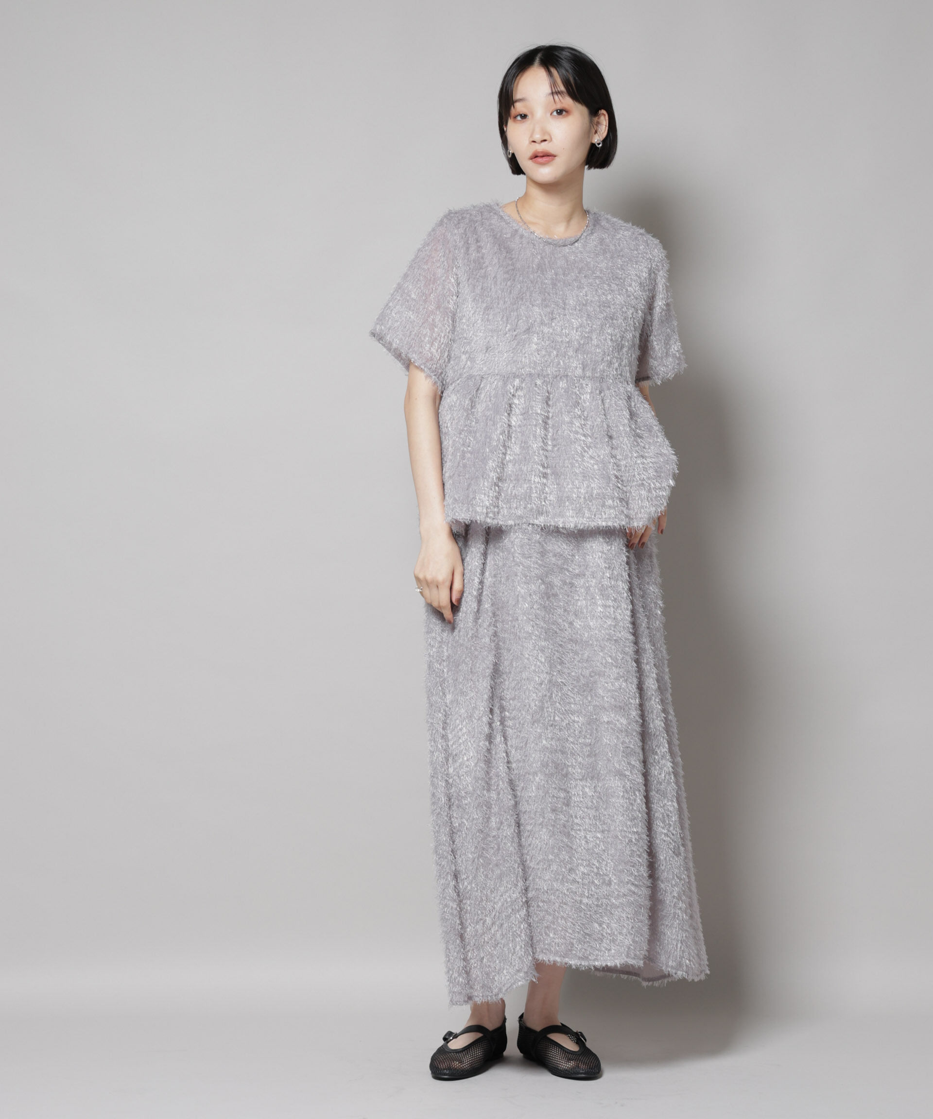 nano･universe「フリンジシフォンギャザーブラウス(セットアップ可)」|シャツ・ブラウス|