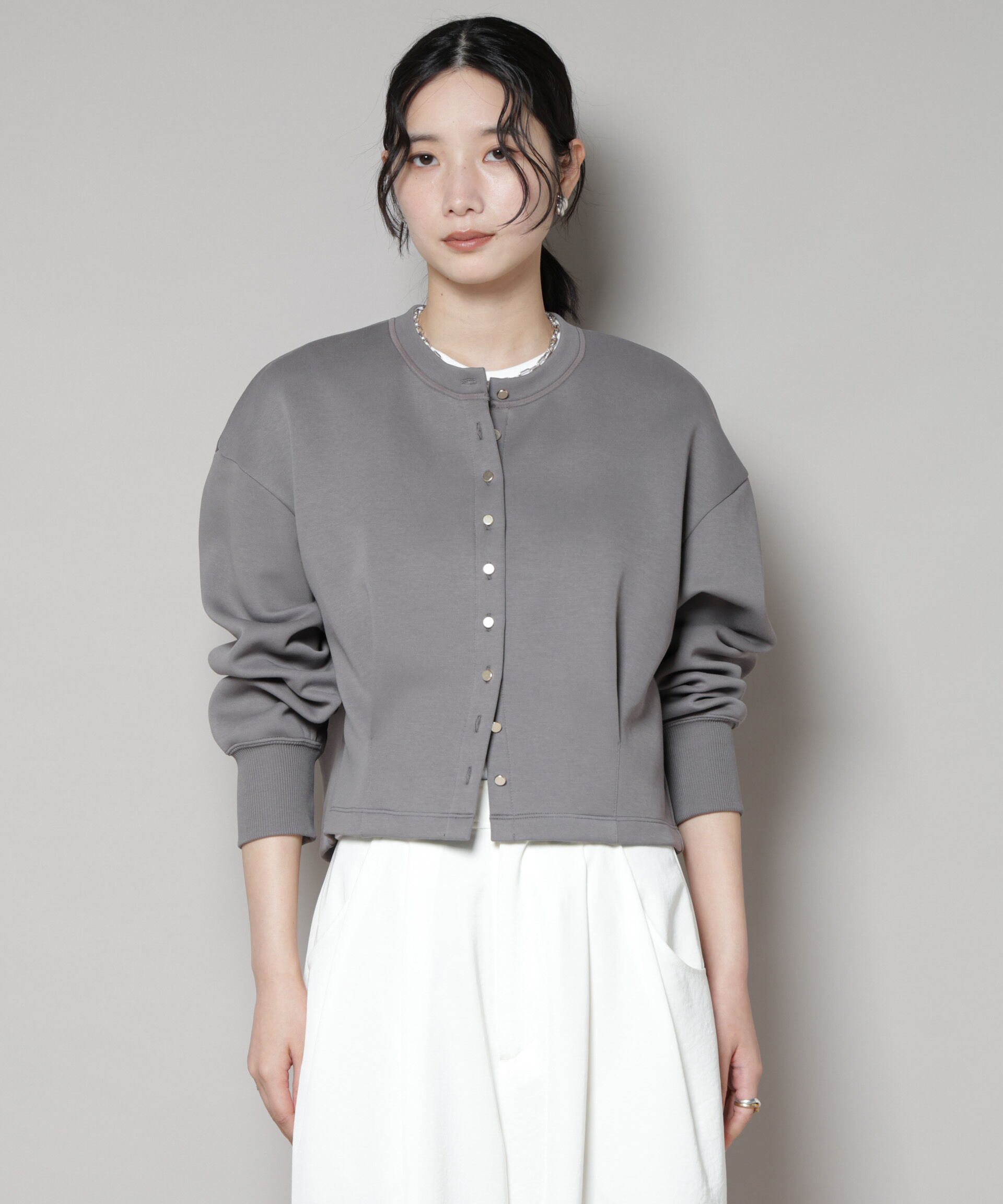 nano･universe「ダンボールタックカーディガン」|Tシャツ・カットソー|