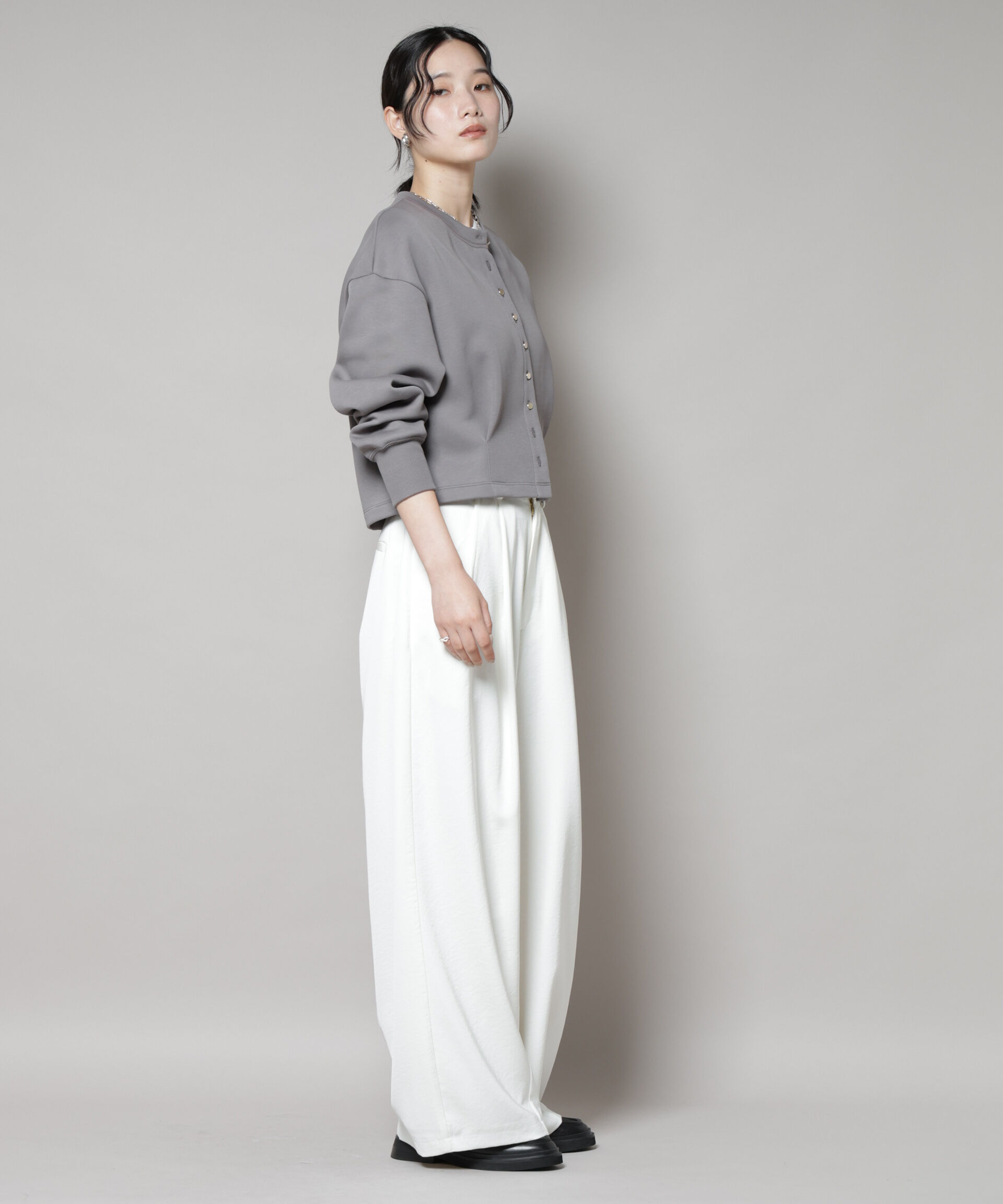 nano･universe「ダンボールタックカーディガン」|Tシャツ・カットソー|