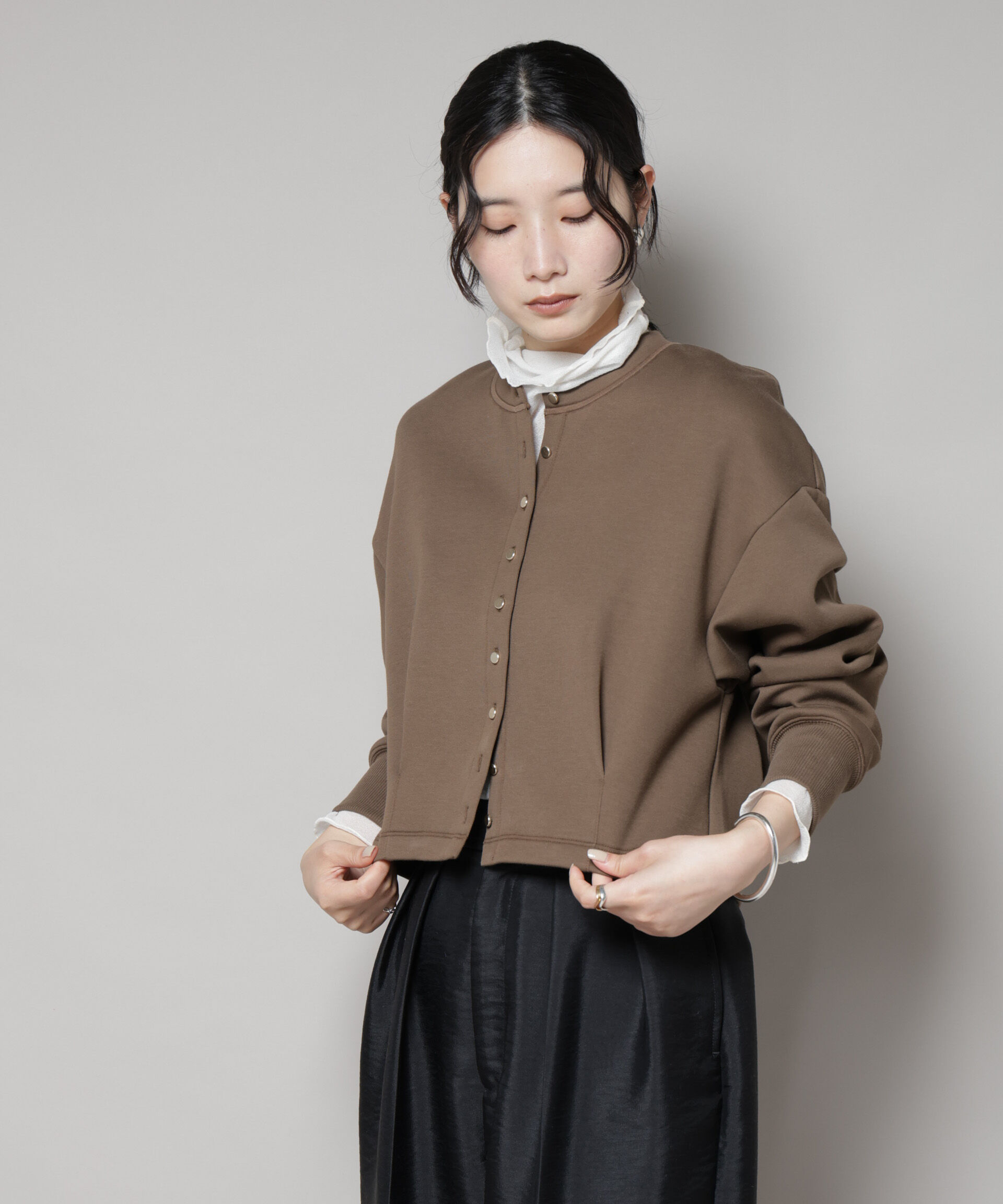 nano･universe「ダンボールタックカーディガン」|Tシャツ・カットソー|