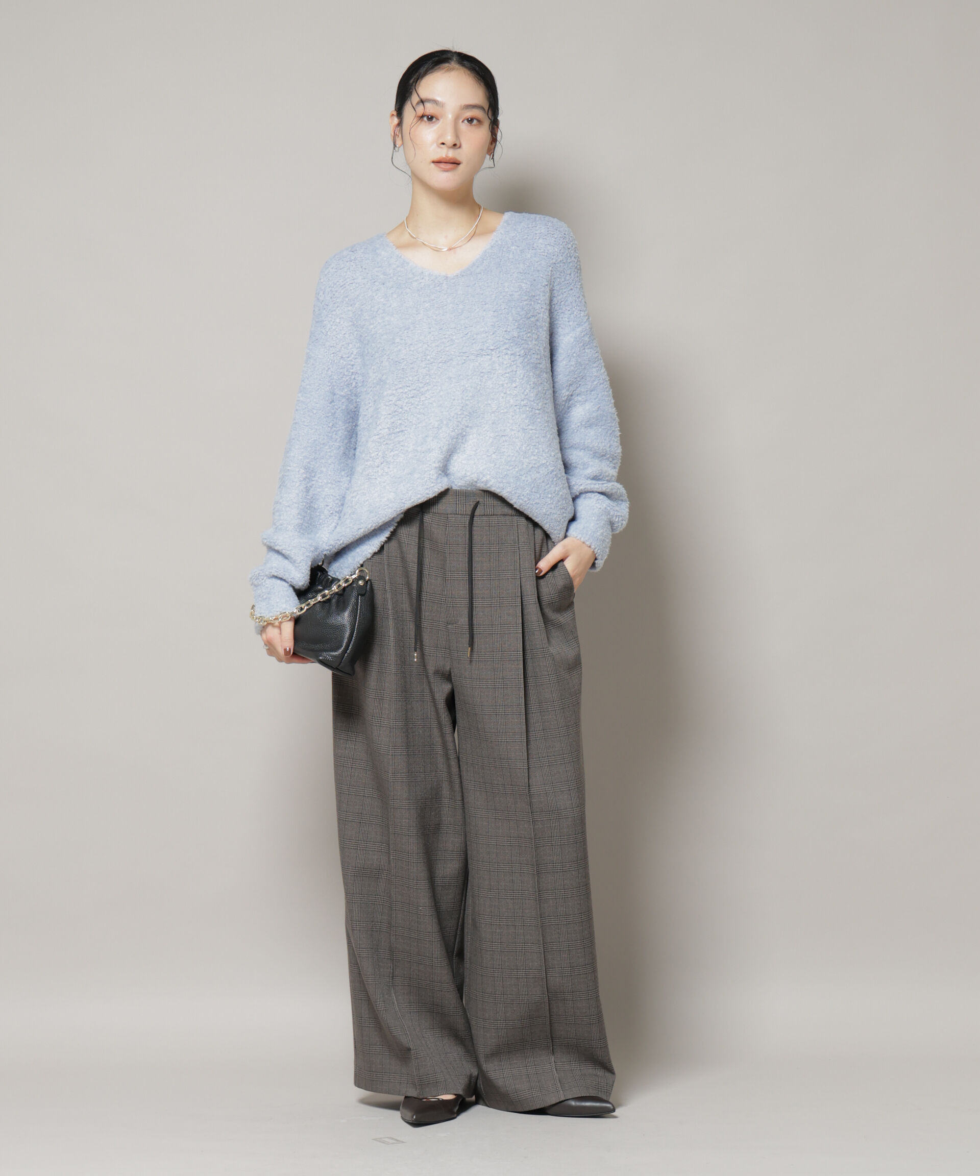 nano･universe「ウールフェザーVネックニットプルオーバー」|ニット・セーター|