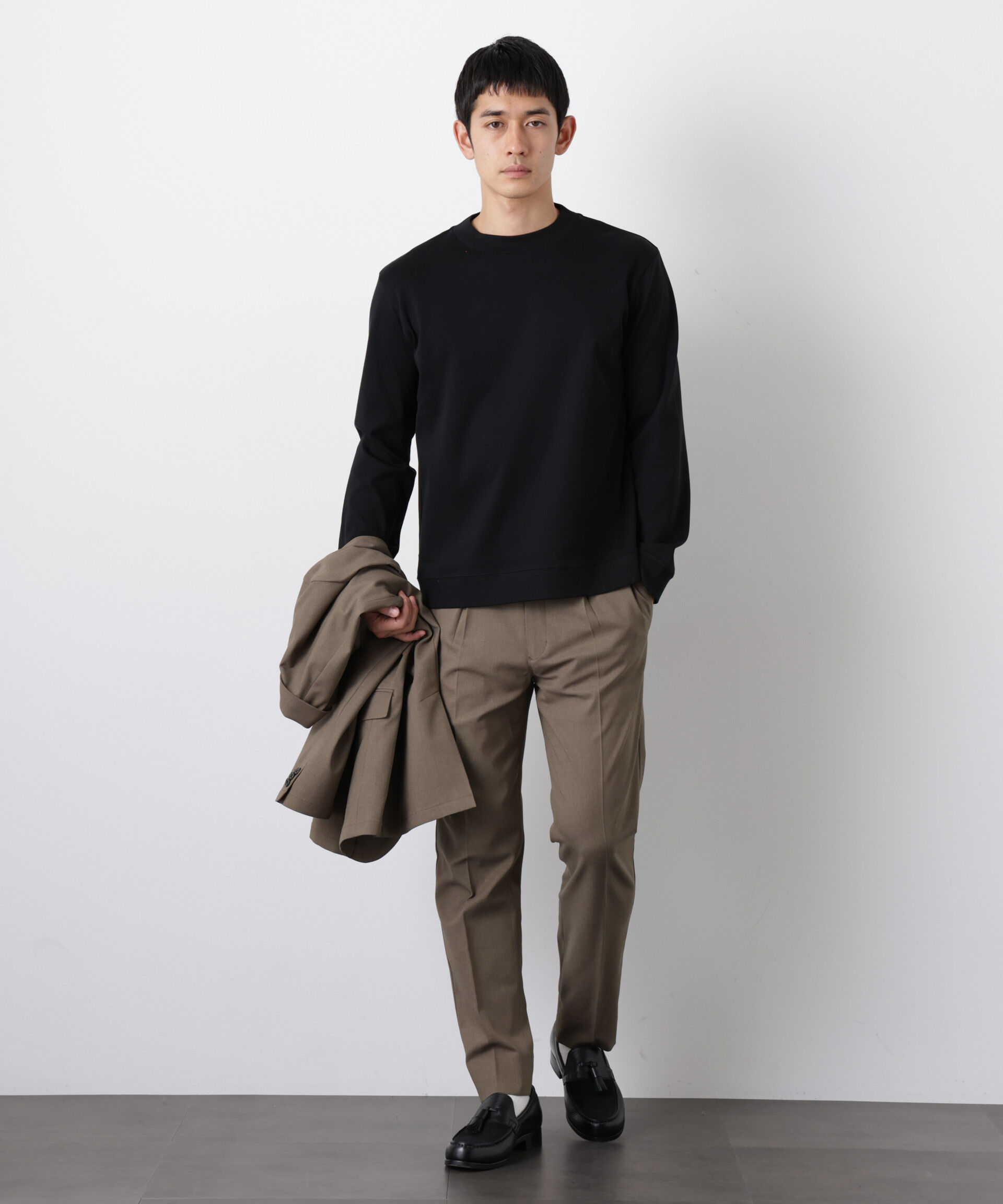 nano･universe「「FORMAL JERSEY」モックネックカットソー長袖」|Tシャツ・カットソー|