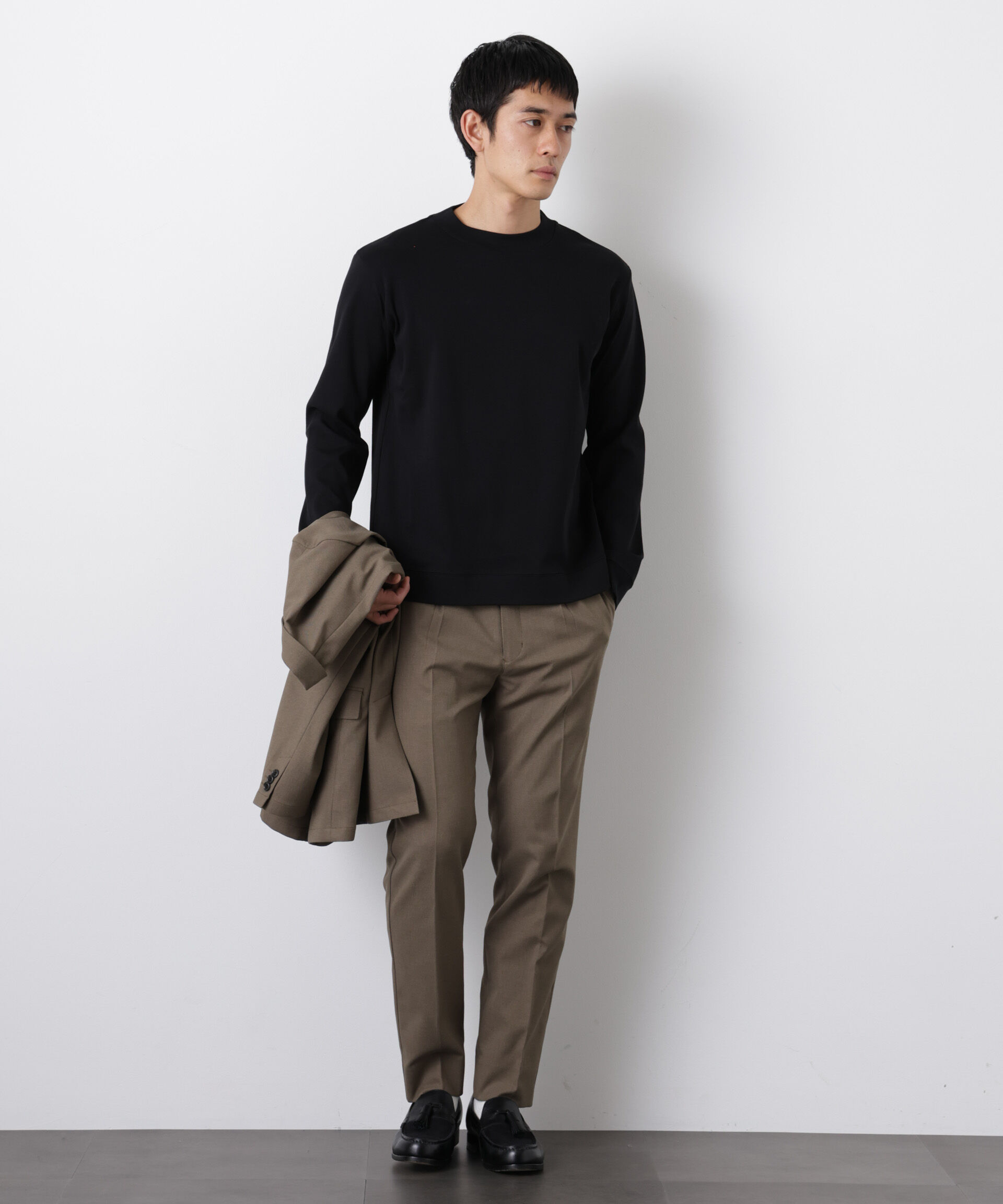 nano･universe「「FORMAL JERSEY」モックネックカットソー長袖」|Tシャツ・カットソー|