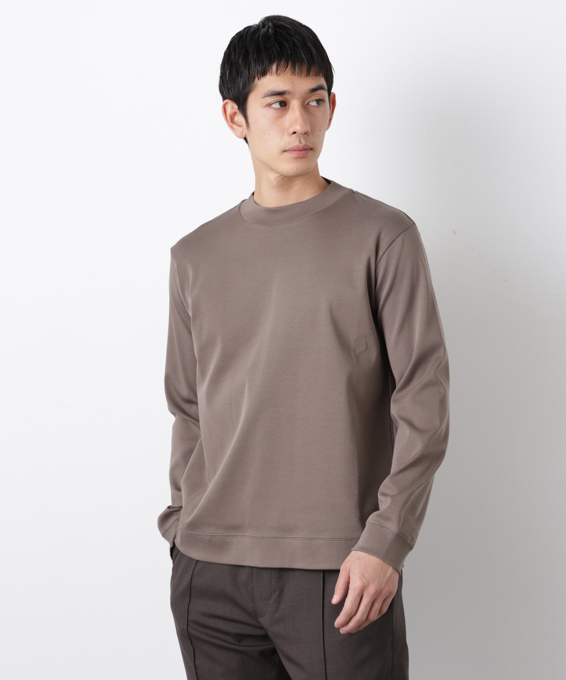 nano･universe「「FORMAL JERSEY」モックネックカットソー長袖」|Tシャツ・カットソー|カーキベージ 6