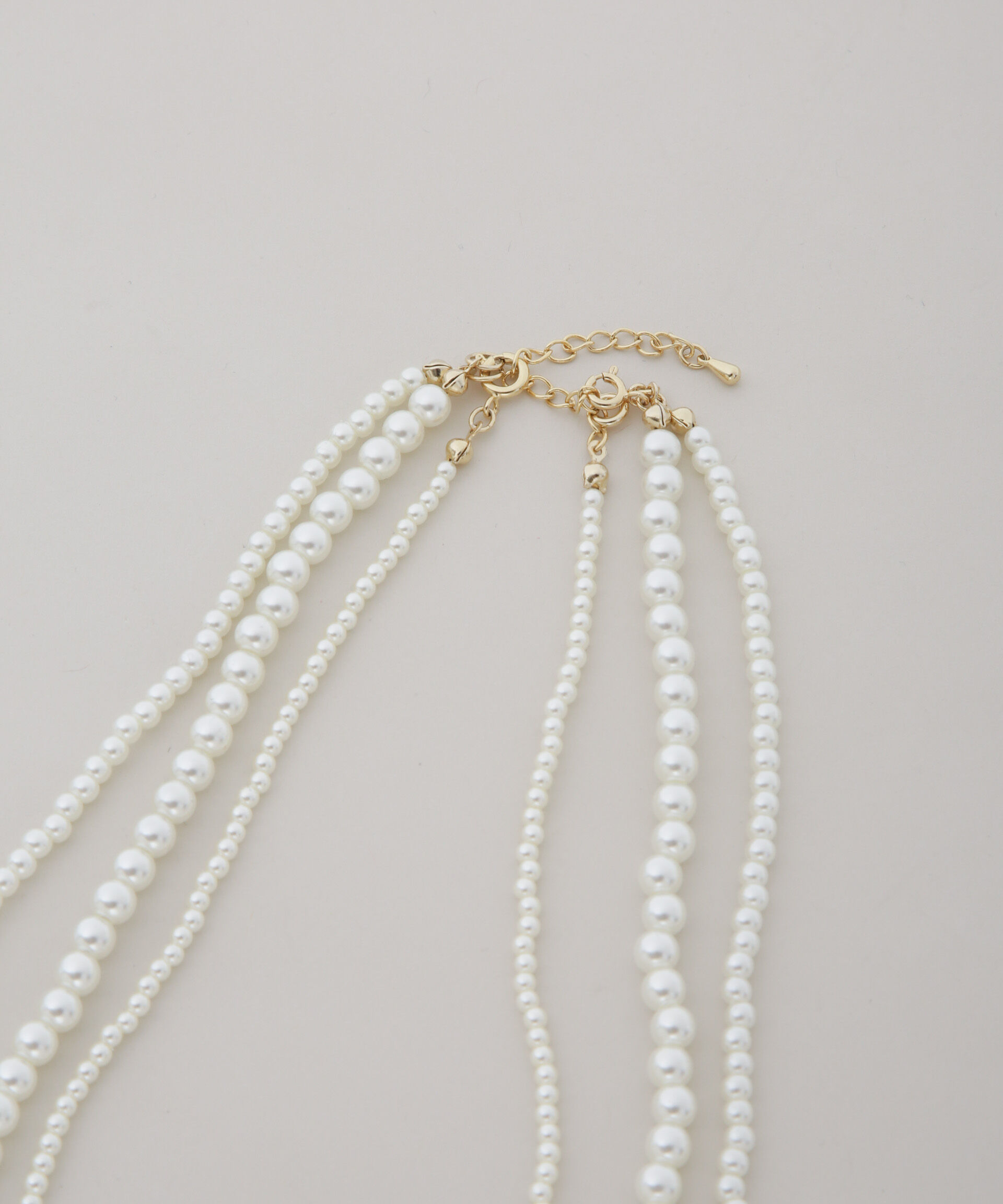 nano･universe「フェイクパールマルチウェイ3連ネックレス」|ネックレス|