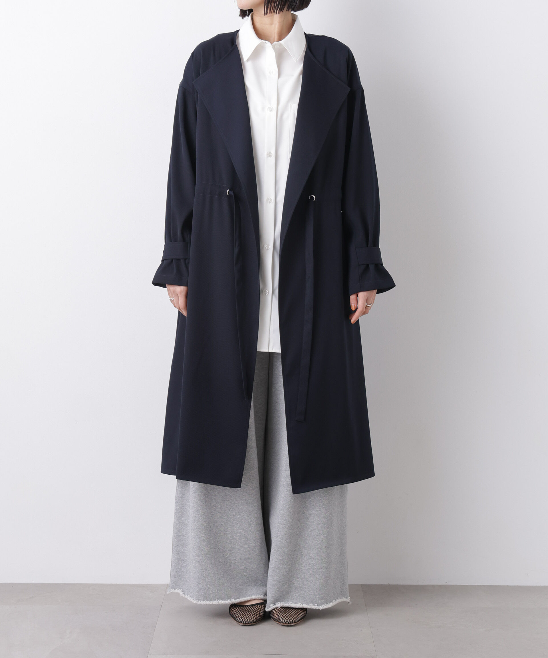 nano･universe「撥水&花粉ガード ドロストノーカラーコート」|その他|