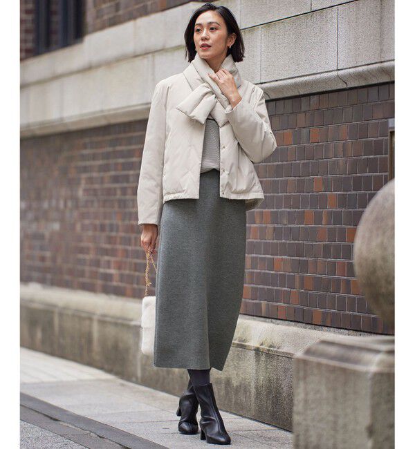 自由区「【撥水加工・洗える】ティペット付きスプリング ダウン」|ダウン|