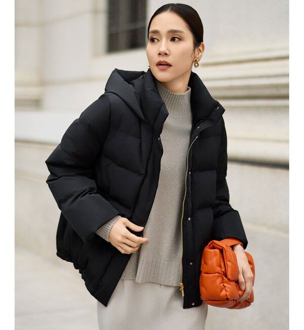 自由区「【WEB限定カラーあり・SHIHOさん着用】マイクロタッサーダウン コートⅡ」|ダウン|ブラック