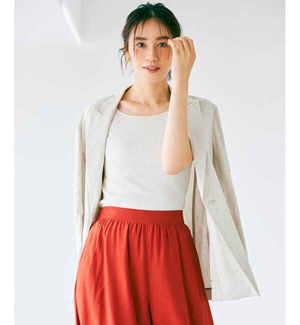 23区「オーガニック リブ タンクトップ」|タンクトップ|