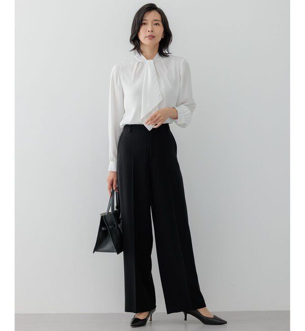 23区「【VERY・CLASSY.・LEE掲載/セットアップ対応】トリアセダブルジョーゼット フルレングス パンツ」|その他|