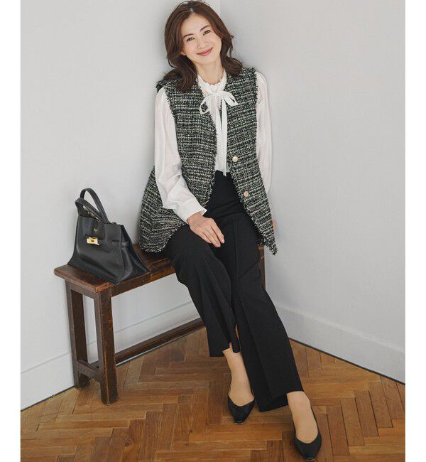 23区「【VERY・CLASSY.・LEE掲載/セットアップ対応】トリアセダブルジョーゼット フルレングス パンツ」|その他|