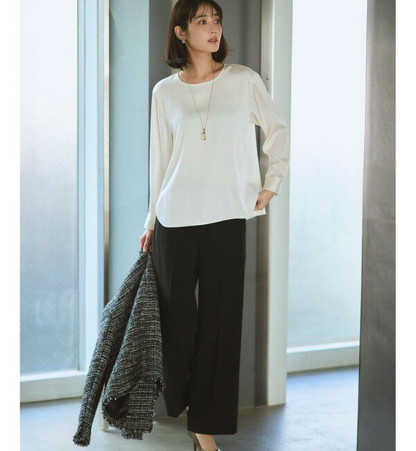 23区「【VERY・CLASSY.・LEE掲載/セットアップ対応】トリアセダブルジョーゼット フルレングス パンツ」|その他|