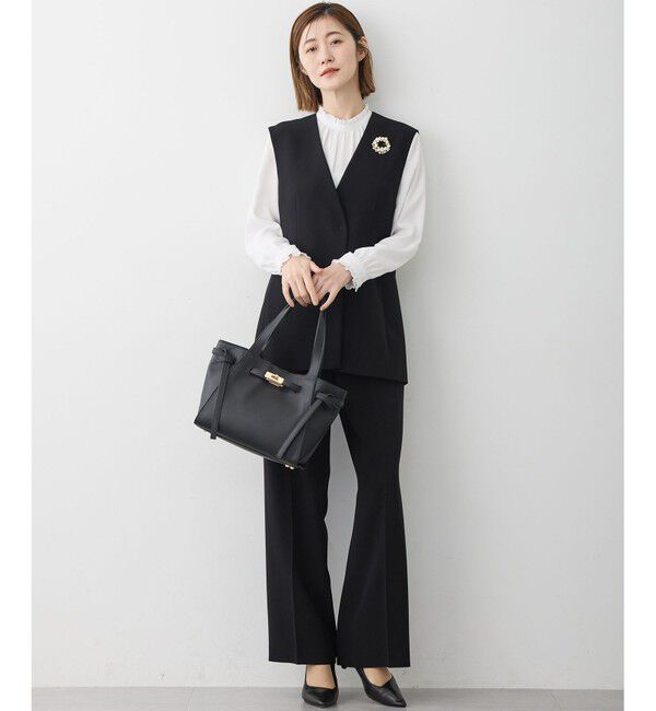 23区「【VERY・CLASSY.・LEE掲載/セットアップ対応】トリアセダブルジョーゼット フルレングス パンツ」|その他|