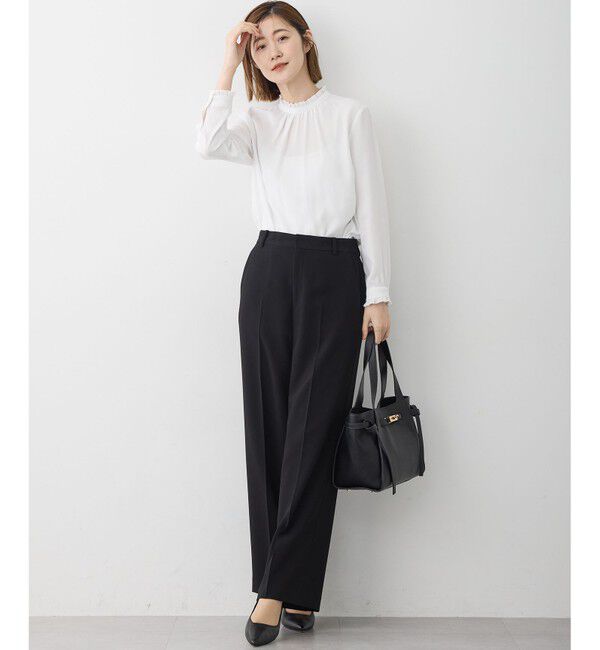 23区「【VERY・CLASSY.・LEE掲載/セットアップ対応】トリアセダブルジョーゼット フルレングス パンツ」|その他|